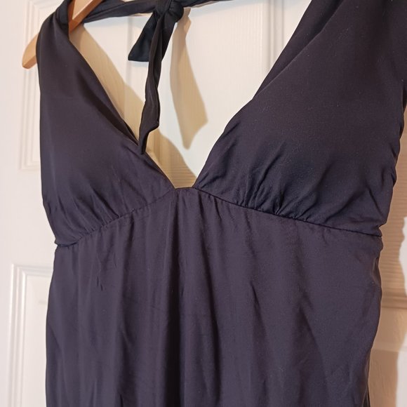 BluMoss Luxury One-Piece Swimwear Villa Classic Halter Maillot Navy Size Small - Picture 13 of 15